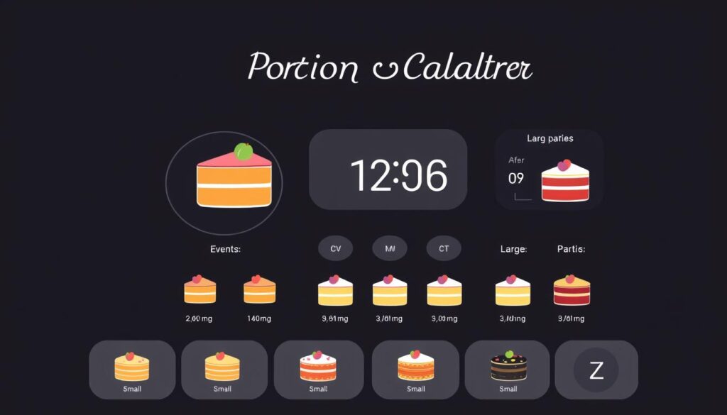 calculadora de porções de bolo por pessoa